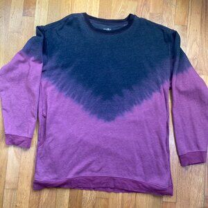 Natural Life XL Tie-Dye Sweatshirt Black/Purple 60% Cotton 40% Polyester